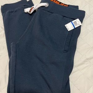 Superdry  mens XL slim joggers navy